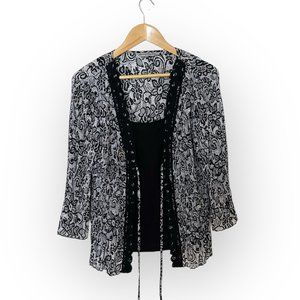 Signature by Larry Levine - Floral Lace Blouse